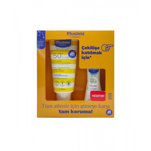 Mustela Güneş Losyonu SPF50 200 ml Mustela Hydra Bebe 100 ml | Hassas ve Atopiye Eğilimli Ciltleri Güneşin Zararlı Etkilerine Karşı Korumaya Yardımcı Mustela Güneş Losyonu SPF50 200 ml Mustela Hydra Bebe 100 ml | Hassas ve Atopiye Eğilimli Ciltleri Güneşin Zararlı Etkilerine Karşı Korumaya Yardımcı