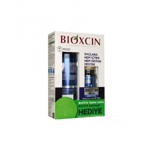 Bioxcin Biotin 5000 ug 60 Tablet Şampuan Hediyeli | Dökülme Önleyici ve Besleyici Bakım