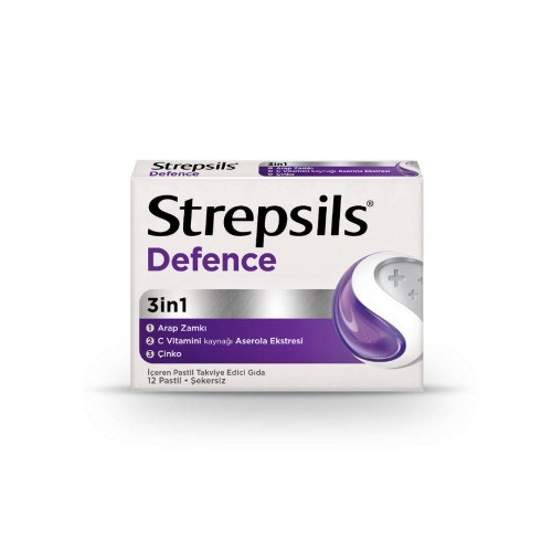Strepsils Defence Pastil | Boğaz Rahatsızlıklarını Hafifletmeye Yardımcı Takviye Edici Gıda Strepsils Defence Pastil | Boğaz Rahatsızlıklarını Hafifletmeye Yardımcı Takviye Edici Gıda