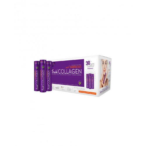 Suda Collagen Sambucus Vişne Aromalı 30x40 ml | Cilt, Eklem Sağlığını Desteklemeye ve Yaşlanma Belirtilerini Azaltmaya Yardımcı Kolajen Takviyesi