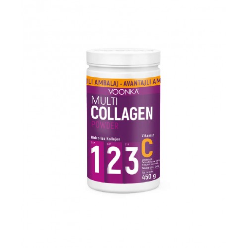 Voonka Multi Collagen Powder 450 g | Cilt, Eklem, Saç ve Tırnak Sağlığı Destekleyen Kolajen Takviyesi