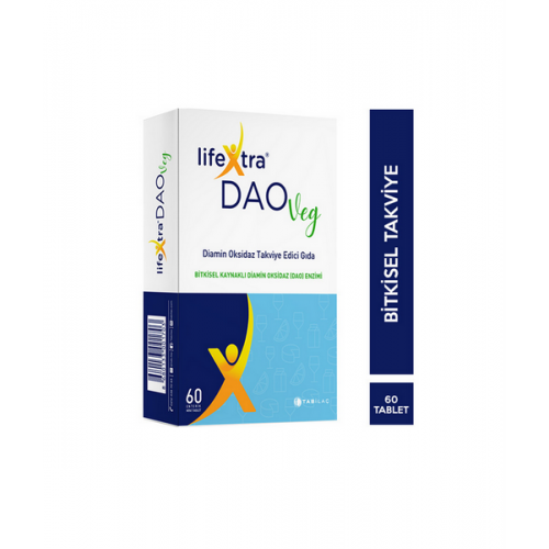 LifeXtra Dao Veg 60 tablet | Diamin Oksidaz Takviyesi LifeXtra Dao Veg 60 tablet | Diamin Oksidaz Takviyesi