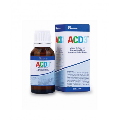 ACD3 Damla 20 ml | Bağışıklık Sisteminizi ve Genel Sağlığınızı Destekleyen Takviye Edici Gıda