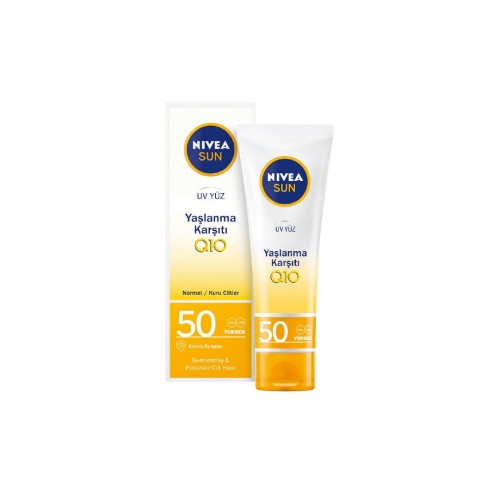 Nivea Sun Yaşlanma Karşıtı Yüz Güneş Kremi SPF50 50 ml | Yaşlanma Belirtilerinin Görünümünü Azaltmaya Yardımcı Güneş Koruyucu Nivea Sun Yaşlanma Karşıtı Yüz Güneş Kremi SPF50 50 ml | Yaşlanma Belirtilerinin Görünümünü Azaltmaya Yardımcı Güneş Koruyucu