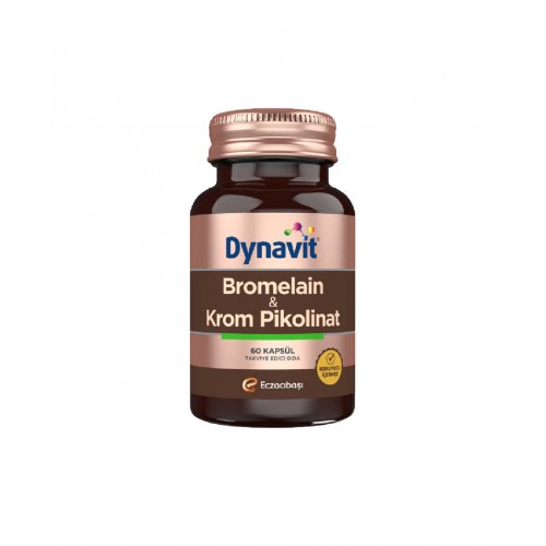 Dynavit Bromelain Krom Pikolinat 60 Kapsül | Sindirim Sistemi ve Metabolizma Destekleyici Takviye Edici Gıda Dynavit Bromelain Krom Pikolinat 60 Kapsül | Sindirim Sistemi ve Metabolizma Destekleyici Takviye Edici Gıda