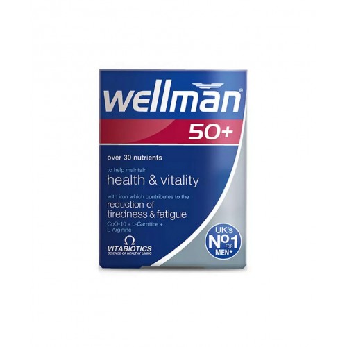 Wellman 50 30 Tablet | 50 Yaş ve Üzeri Erkeklere Özel Vitamin ve Mineral Takviyesi Wellman 50 30 Tablet | 50 Yaş ve Üzeri Erkeklere Özel Vitamin ve Mineral Takviyesi