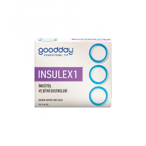Goodday İnsulex 1 30 Saşe | Vücut Dengesini Korumaya Yardımcı İnositol ve Bitki Ekstreleri İçeren Takviye Edici Gıda Goodday İnsulex 1 30 Saşe | Vücut Dengesini Korumaya Yardımcı İnositol ve Bitki Ekstreleri İçeren Takviye Edici Gıda