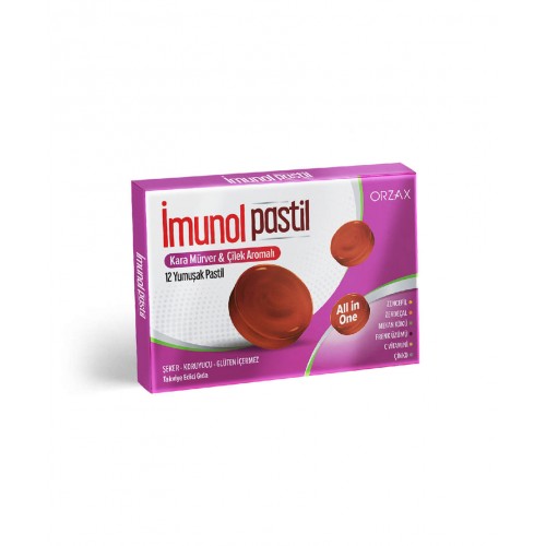 İmunol Pastil Kara Mürver & Çilek Aromalı | Bağışıklık Sistemi Destekleyici ve Solunum Yolları Sağlığı Koruyucu Gıda Takviyesi İmunol Pastil Kara Mürver & Çilek Aromalı | Bağışıklık Sistemi Destekleyici ve Solunum Yolları Sağlığı Koruyucu Gıda Takviyesi