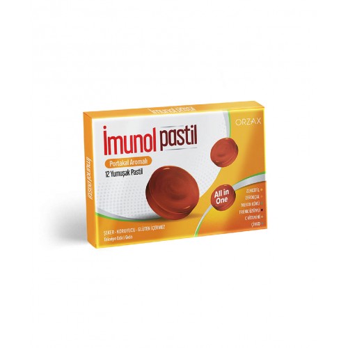İmunol Pastil Portakal Aromalı | Bağışıklık Sistemi Destekleyici ve Solunum Yolları Sağlığı Koruyucu Gıda Takviyesi İmunol Pastil Portakal Aromalı | Bağışıklık Sistemi Destekleyici ve Solunum Yolları Sağlığı Koruyucu Gıda Takviyesi