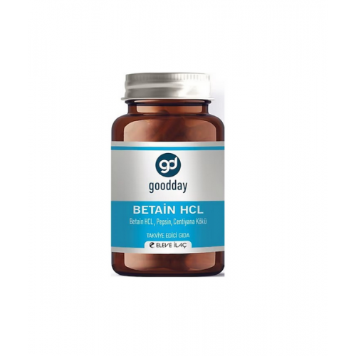 Godday Betain HCL 60 Kapsül | Mide Asidi Üretimine Yardımcı Takviye Edici Gıda Godday Betain HCL 60 Kapsül | Mide Asidi Üretimine Yardımcı Takviye Edici Gıda