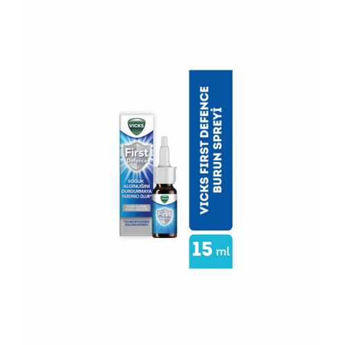 Vicks First Defence Burun Spreyi 15 ml | Soğuk Algınlığı Belirtilerini Hafifleten Nazal Sprey