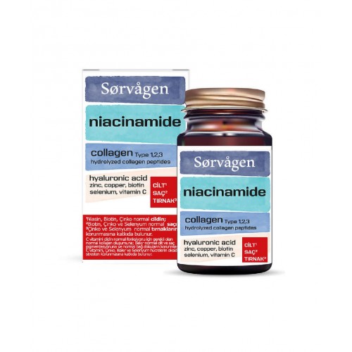 Sorvagen Niacinamide Collagen Hyaluronic Acid 60 Tablet | Day2Day The Collagen Beauty Intense 60 Saşe | Cildinizin Elastikliğini Artıran Kolajen Takviyesi