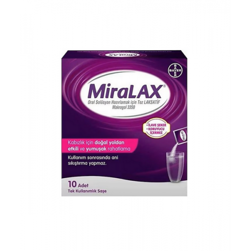 MiraLAX 10 Saşe | Kabızlığı Gidermek İçin Doğal Takviye MiraLAX 10 Saşe | Kabızlığı Gidermek İçin Doğal Takviye
