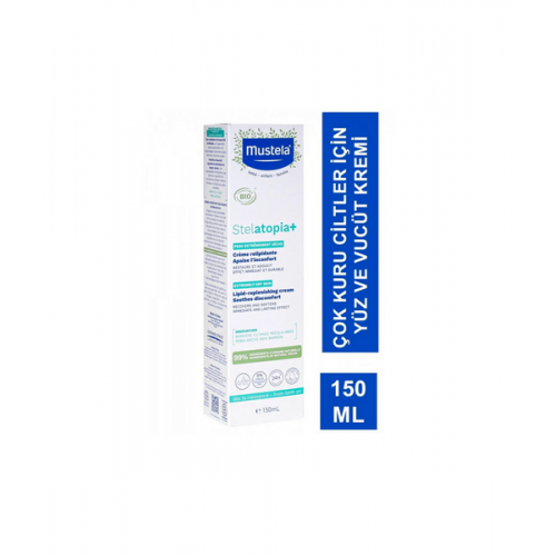 Mustela Stelatopia Lipit Yenileyici Krem 150 ml | Doğal İçerikli Cilt Bariyerini Yenileyen Nemlendirici Krem