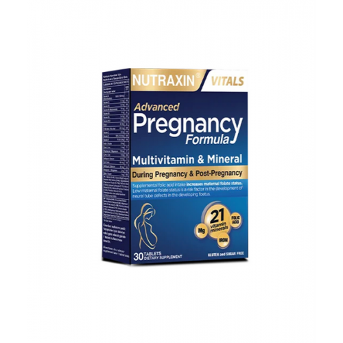 Nutraxin Advanced Pregnancy Formula Multivitamin&Mineral 30 Tablet | Hamilelikte ve Doğum Sonrası Gerekli Vitamin, Mineral Takviyesi Nutraxin Advanced Pregnancy Formula Multivitamin&Mineral 30 Tablet | Hamilelikte ve Doğum Sonrası Gerekli Vitamin, Mineral Takviyesi