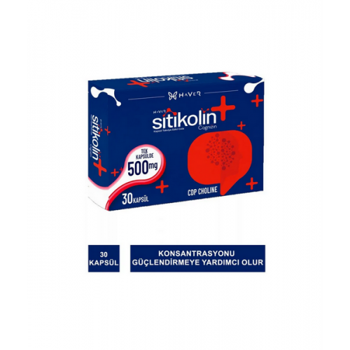 Haver Sitikolin Cognizin 500 mg 30 Kapsül | Konsantrasyonu Güçlendiren Takviye Edici Gıda Haver Sitikolin Cognizin 500 mg 30 Kapsül | Konsantrasyonu Güçlendiren Takviye Edici Gıda