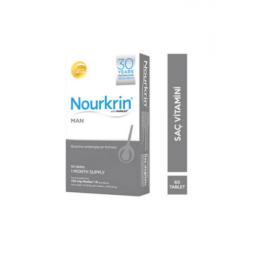 Nourkrin Man 60 Tablet | Erkekler İçin Geliştirilmiş Saç Dökülmesi Karşıtı Takviye Nourkrin Man 60 Tablet | Erkekler İçin Geliştirilmiş Saç Dökülmesi Karşıtı Takviye