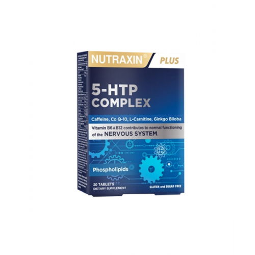Nutraxin 5-HTP Complex 30 Tablet | Sinir Sistemi Fonksiyonlarını Destekleyen B12 Vitamini İçerikli Takviye Nutraxin 5-HTP Complex 30 Tablet | Sinir Sistemi Fonksiyonlarını Destekleyen B12 Vitamini İçerikli Takviye