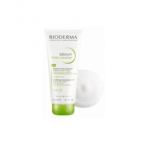 Bioderma Sebium Hydra Cleanser 200 ml | Akneli ve Hassas Ciltler İçin Yatıştırıcı Etkili Balm Dokulu Temizleyici