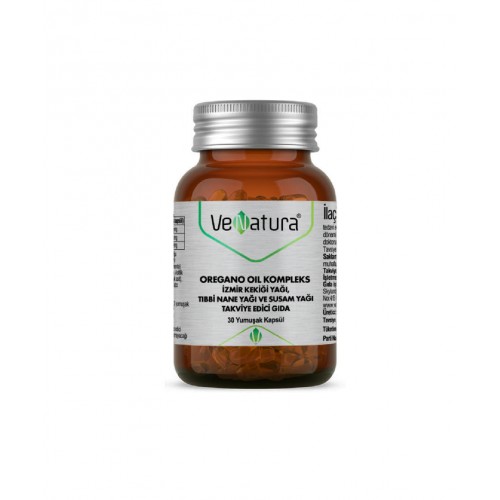 VeNatura Oregano Oil Kompleks 30 Kapsül | Tıbbi Nane Yağı ve Susam Yağı Takviye Edici Gıda VeNatura Oregano Oil Kompleks 30 Kapsül | Tıbbi Nane Yağı ve Susam Yağı Takviye Edici Gıda