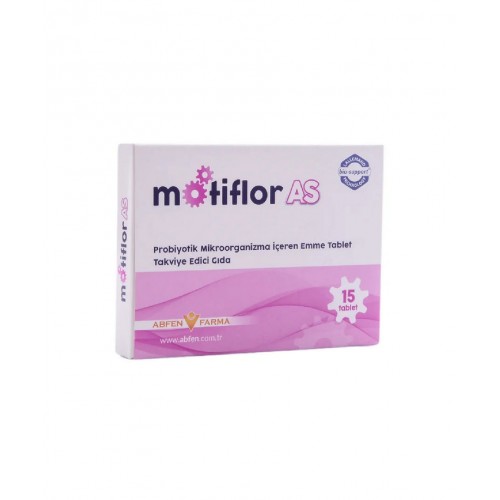 Motiflor AS Probiyotik 15 Emme Tablet | Sindirim Sistemini ve Bağırsak Florasını Dengelemeye Yardımcı Probiyotik Bakteri İçeren Takviye Motiflor AS Probiyotik 15 Emme Tablet | Sindirim Sistemini ve Bağırsak Florasını Dengelemeye Yardımcı Probiyotik Bakteri İçeren Takviye