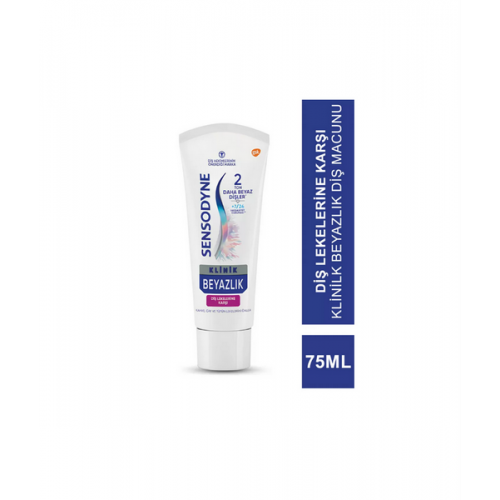Sensodyne Klinik Beyazlık Diş Lekelerine Macun 75 ml | Hassas Dişler İçin Özel Olarak Formüle Edilmiş Klinik Beyazlık Sağlayan Diş Macunu Sensodyne Klinik Beyazlık Diş Lekelerine Macun 75 ml | Hassas Dişler İçin Özel Olarak Formüle Edilmiş Klinik Beyazlık Sağlayan Diş Macunu