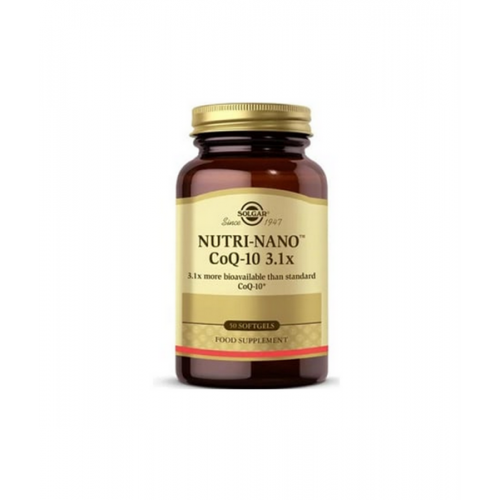 Solgar Nutri-Nano CoQ-10 3.1x 50 Kapsül | Koenzim Q10 İçeren Takviye Edici Gıda Solgar Nutri-Nano CoQ-10 3.1x 50 Kapsül | Koenzim Q10 İçeren Takviye Edici Gıda