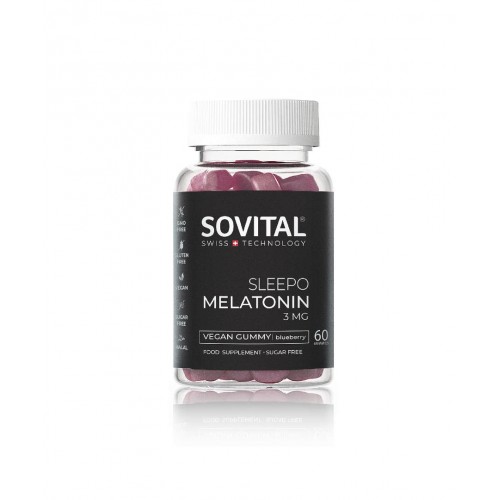 Sovital Sleepo Melatonin 60 Yumuşak Tablet | Uyku Düzeninizi Desteklemek İçin Takviye Edici Gıda Sovital Sleepo Melatonin 60 Yumuşak Tablet | Uyku Düzeninizi Desteklemek İçin Takviye Edici Gıda