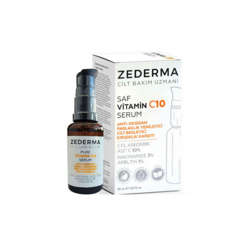 Zederma Saf Vitamin C10 Serum 30 ml | Antioksidan İçeriğiyle Cilt Tonunu Eşitlemeye ve Kırışıklık Görünümünün Azalmasına Yardımcı Serum Zederma Saf Vitamin C10 Serum 30 ml | Antioksidan İçeriğiyle Cilt Tonunu Eşitlemeye ve Kırışıklık Görünümünün Azalmasına Yardımcı Serum