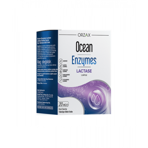 Ocean Enzymes Lactase Damla 20 ml | Her 1 Damlada 16,5 Mg Laktaz Enzimi İçeren Şekersiz, Glutensiz Damla Formunda Bir Gıda Takviyesi Ocean Enzymes Lactase Damla 20 ml | Her 1 Damlada 16,5 Mg Laktaz Enzimi İçeren Şekersiz, Glutensiz Damla Formunda Bir Gıda Takviyesi