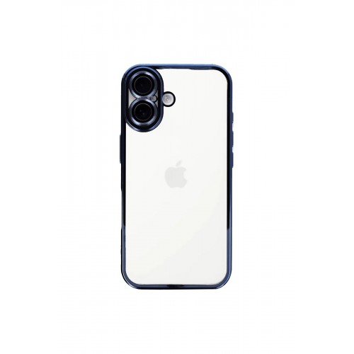 Newface iPhone 16 Kılıf Razer Lensli Silikon - Mavi