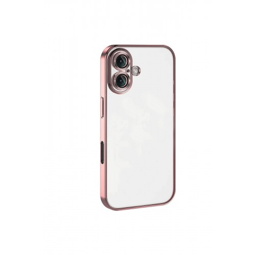 Newface iPhone 16 Plus Kılıf Razer Lensli Silikon - Pembe