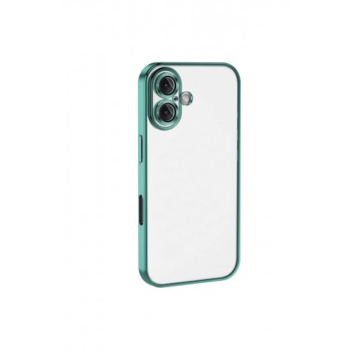 Newface iPhone 16 Plus Kılıf Razer Lensli Silikon - Turkuaz