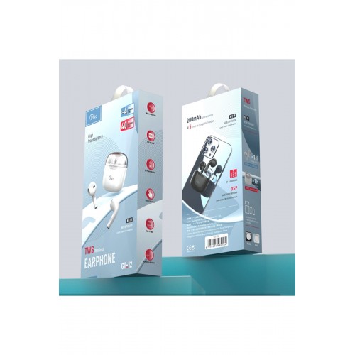 Konfulon GT12 Kablosuz Airpods Kulaklık - Siyah Konfulon GT12 Kablosuz Airpods Kulaklık - Siyah