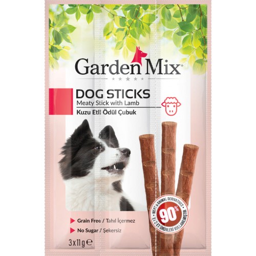Gardenmix Kuzu Etli Köpek Stick Ödül 3*11g 20‘li Gardenmix Kuzu Etli Köpek Stick Ödül 3*11g 20‘li
