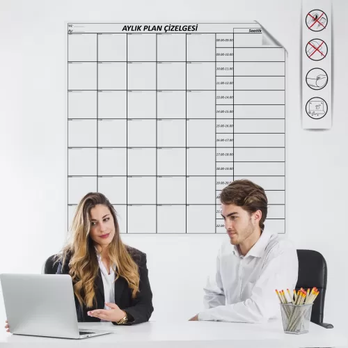 Statik Kağıt Aylık Planlayıcı (Model -1) 100 CM X 100 CM Statik Kağıt Aylık Planlayıcı (Model -1) 100 CM X 100 CM