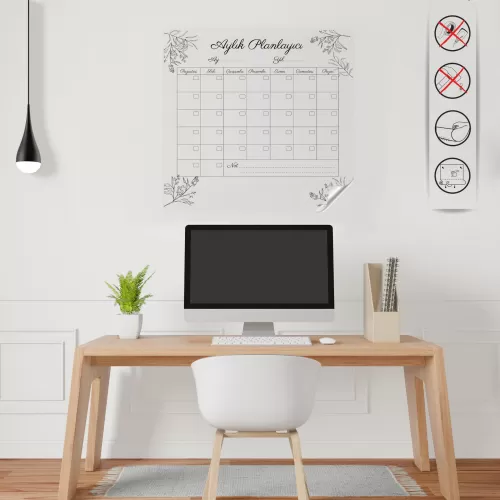 Statik Kağıt Aylık Planlayıcı (Model -2) 46 CM X 48 CM Statik Kağıt Aylık Planlayıcı (Model -2) 46 CM X 48 CM