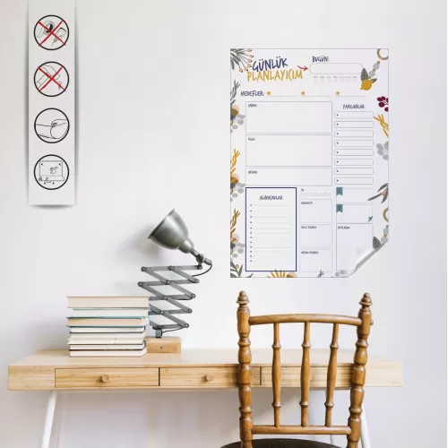 Statik Kağıt Günlük Planlayıcı 47 CM X 70CM Statik Kağıt Günlük Planlayıcı 47 CM X 70CM