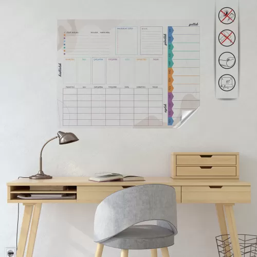 Statik Kağıt Planlayıcı Tahta (Yıllık-Aylık-Günlük) 65 CM X 85 CM Statik Kağıt Planlayıcı Tahta (Yıllık-Aylık-Günlük) 65 CM X 85 CM