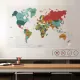 Statik Kağıt Renkli Dünya Haritası 56 CM X 100 CM İNGİLİZCE