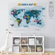 Statik Kağıt Hayvanlı Dünya Haritası Şeffaf ( Model-1) 65 CM X 98 CM Statik Kağıt Hayvanlı Dünya Haritası Şeffaf ( Model-1) 65 CM X 98 CM
