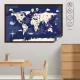 Hayvanlı Dünya Haritası Beyaz ( Model-2) 98 CM X 140 CM