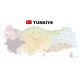 Statik Kağıt Türkiye İl-İlçe Haritası 95 CM X 200 CM Statik Kağıt Türkiye İl-İlçe Haritası 95 CM X 200 CM