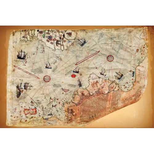 Piri Reis Dünya Haritası 78 CM X 117 CM Piri Reis Dünya Haritası 78 CM X 117 CM