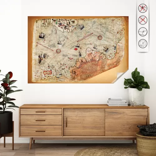 Piri Reis Dünya Haritası 78 CM X 117 CM Piri Reis Dünya Haritası 78 CM X 117 CM