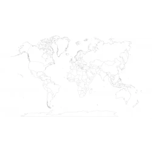 Statik Kağıt Renksiz Dilsiz Dünya Haritası 150 CM X 258 CM Statik Kağıt Renksiz Dilsiz Dünya Haritası 150 CM X 258 CM