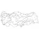 Statik Kağıt Renksiz Türkiye Bölgeler Haritası 83 CM X 150 CM Statik Kağıt Renksiz Türkiye Bölgeler Haritası 83 CM X 150 CM