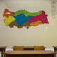 Statik Kağıt Renkli Türkiye Bölgeler Haritası 150 CM X 271 CM Statik Kağıt Renkli Türkiye Bölgeler Haritası 150 CM X 271 CM