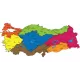 Statik Kağıt Renkli Türkiye Bölgeler Haritası 150 CM X 271 CM Statik Kağıt Renkli Türkiye Bölgeler Haritası 150 CM X 271 CM