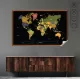 Tablo Görünümlü Dünya Haritası 100 CM X 150 CM Renk GRİ Tablo Görünümlü Dünya Haritası 100 CM X 150 CM Renk GRİ
